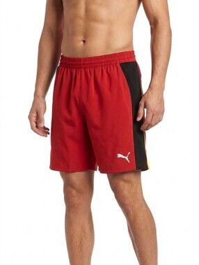 Puma Men's Athletic Shorts – Red & Black (Great Condition)